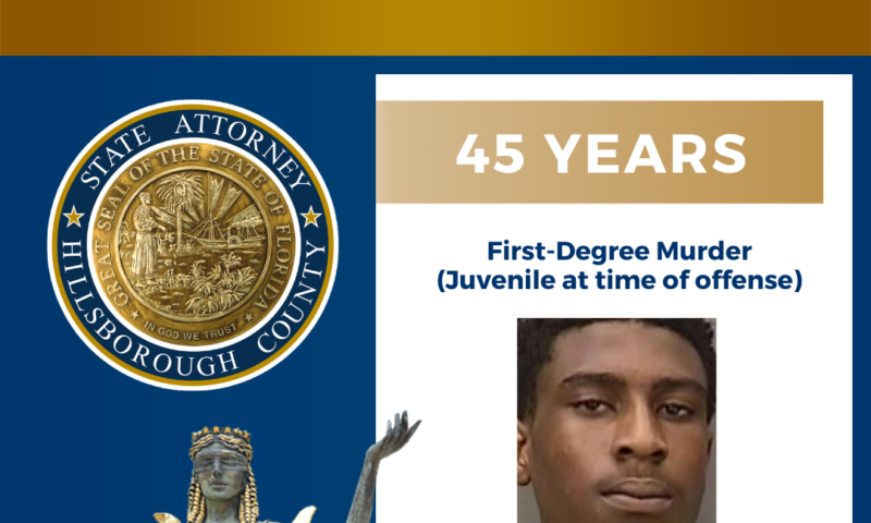 Juvenile Offender Sentenced to 45 Years in Prison for 13-Year-Old’s Murder